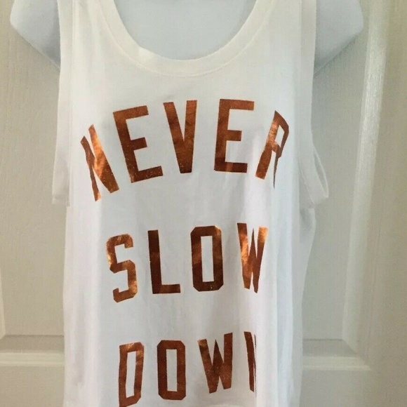 adidas Tops - ADIDAS Climalite M White Tank Top "NEVER SLOW DOWN